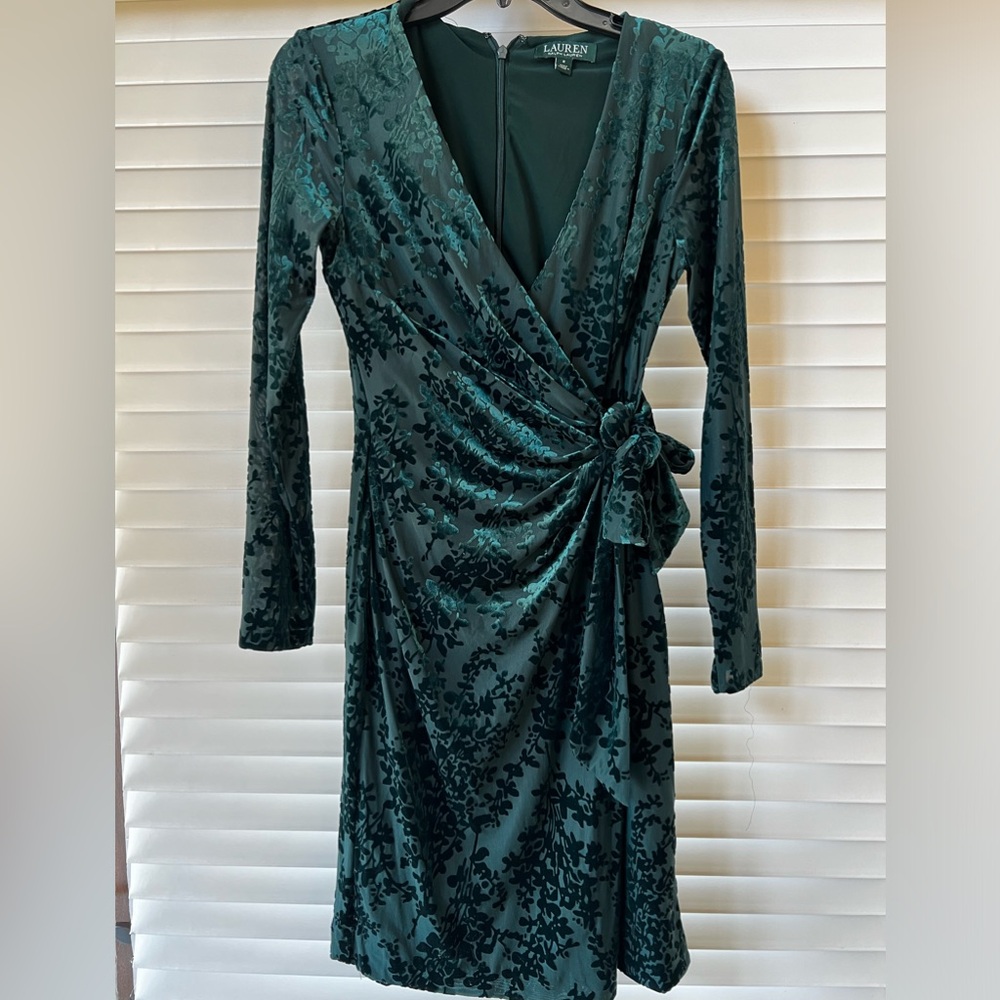 Ralph Lauren emerald green dress size 2.